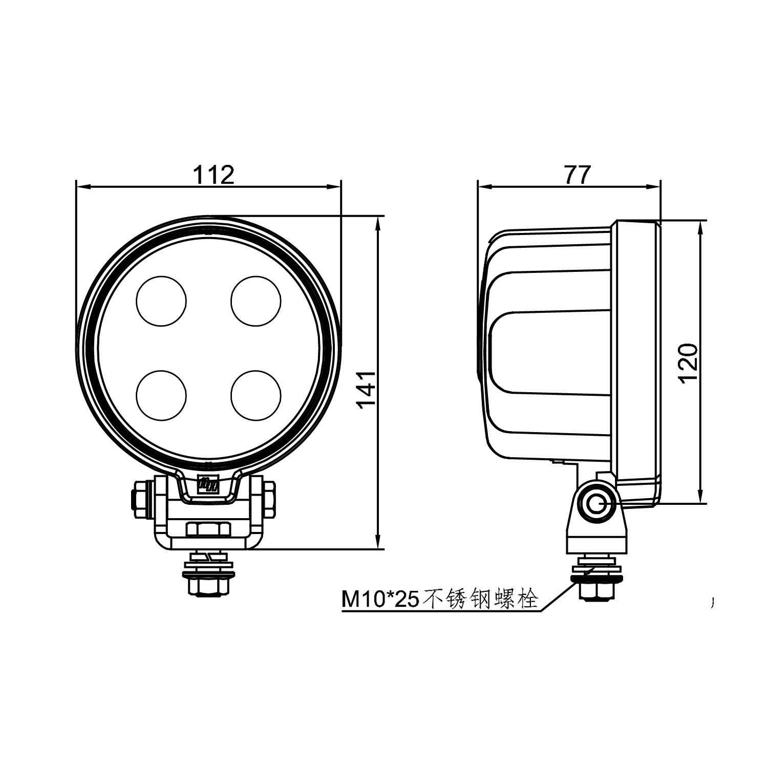工程機械車輛LED工作燈 工程機械車輛LED工作燈